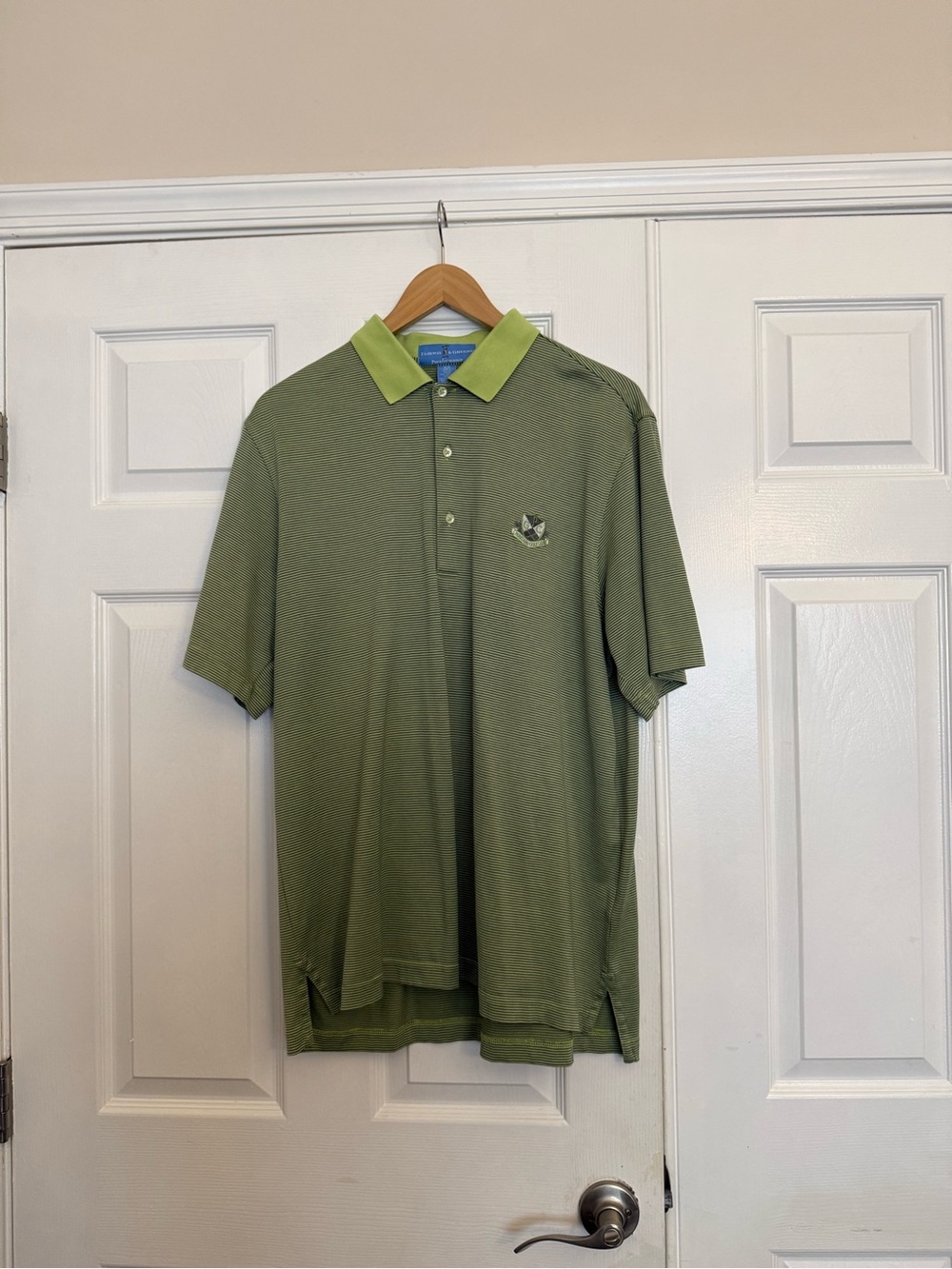Vintage Fairway & Greene Parkland Golf Two-Tone Green Golf Polo